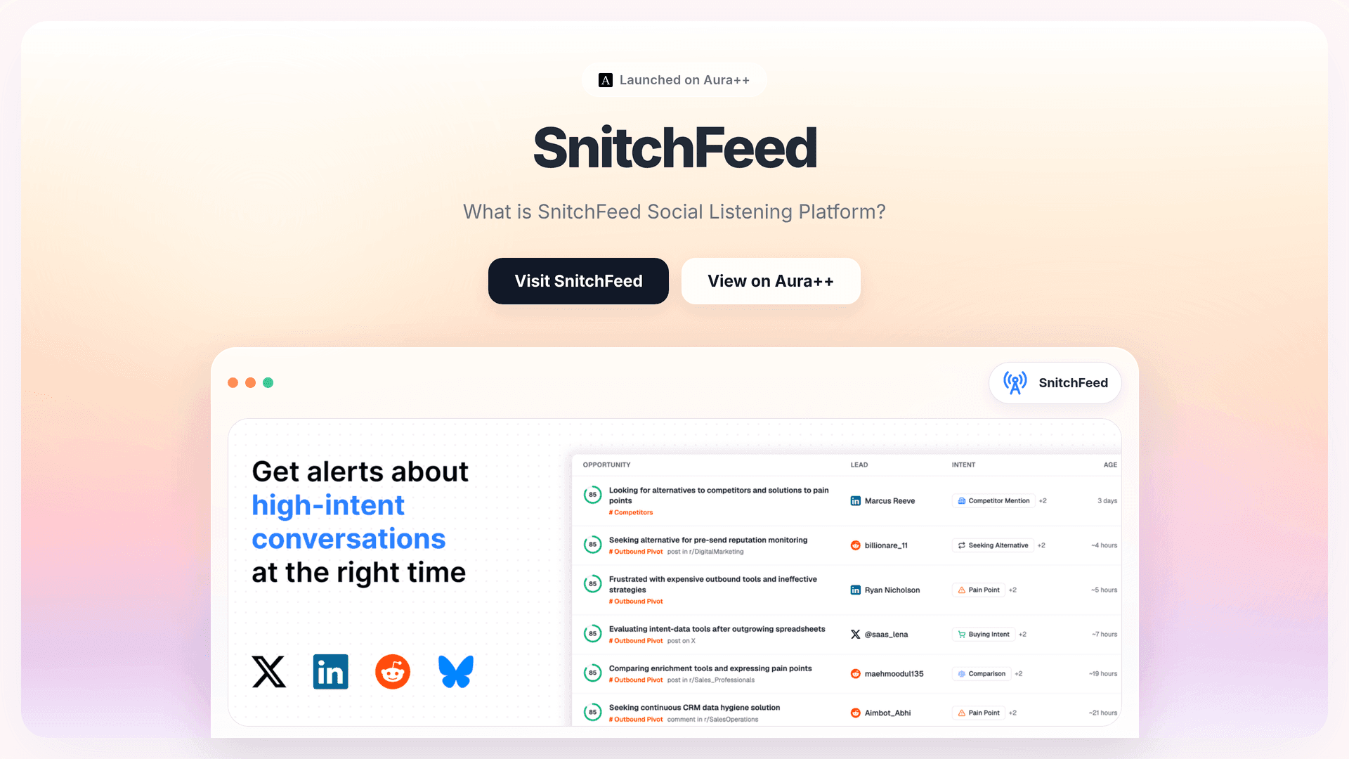 Enhance B2B Outreach with SnitchFeed's Social Listening Tools