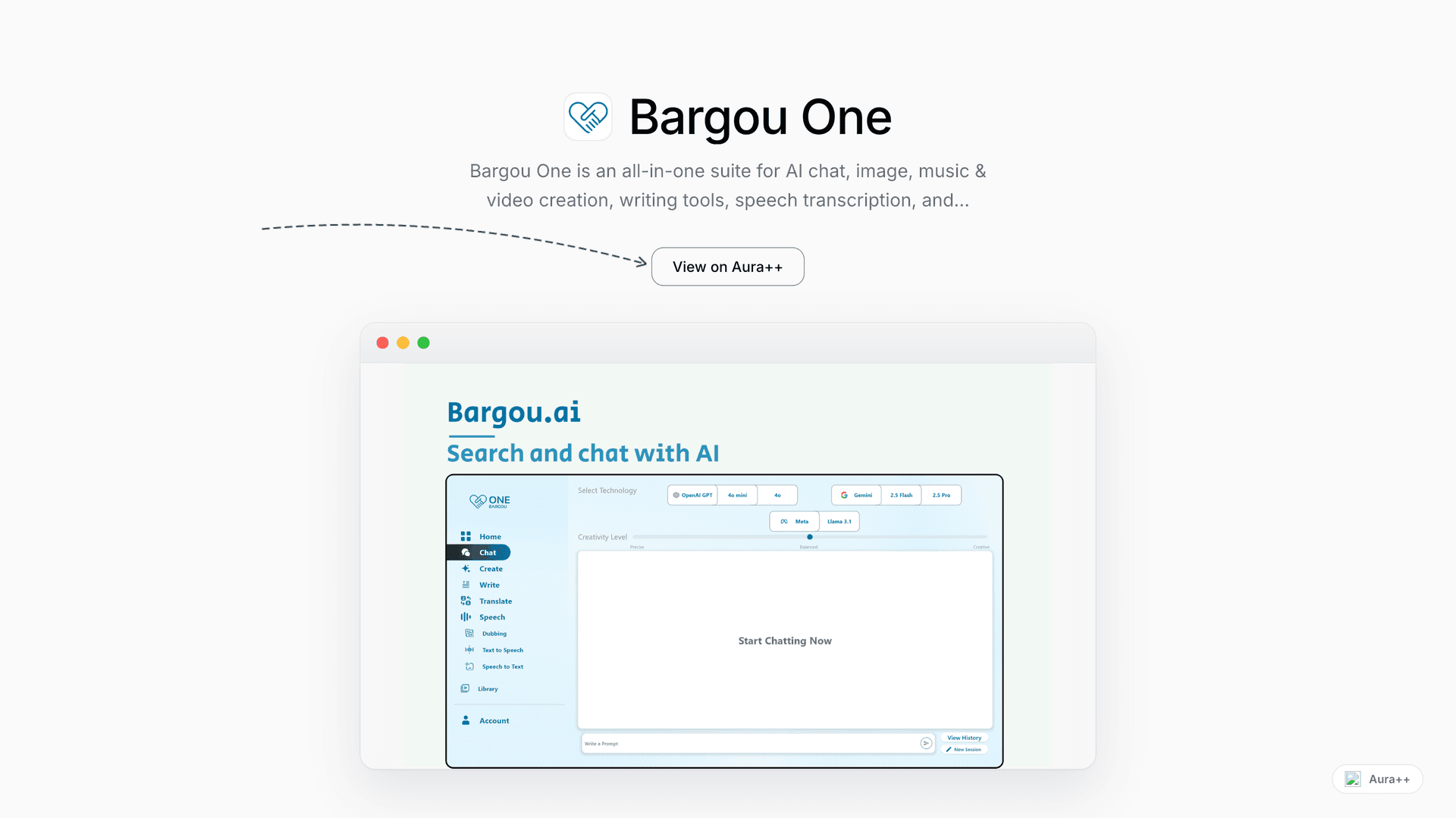 Bargou One launch story featured image on Aura++