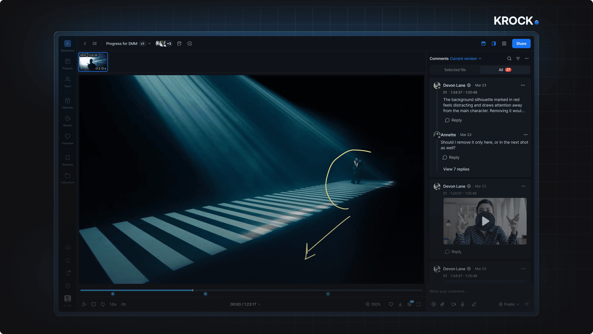 Krock.io product preview for startup listing on Aura++