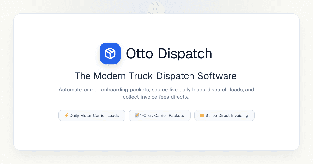 Otto Dispatch 2.0 product preview for startup listing on Aura++