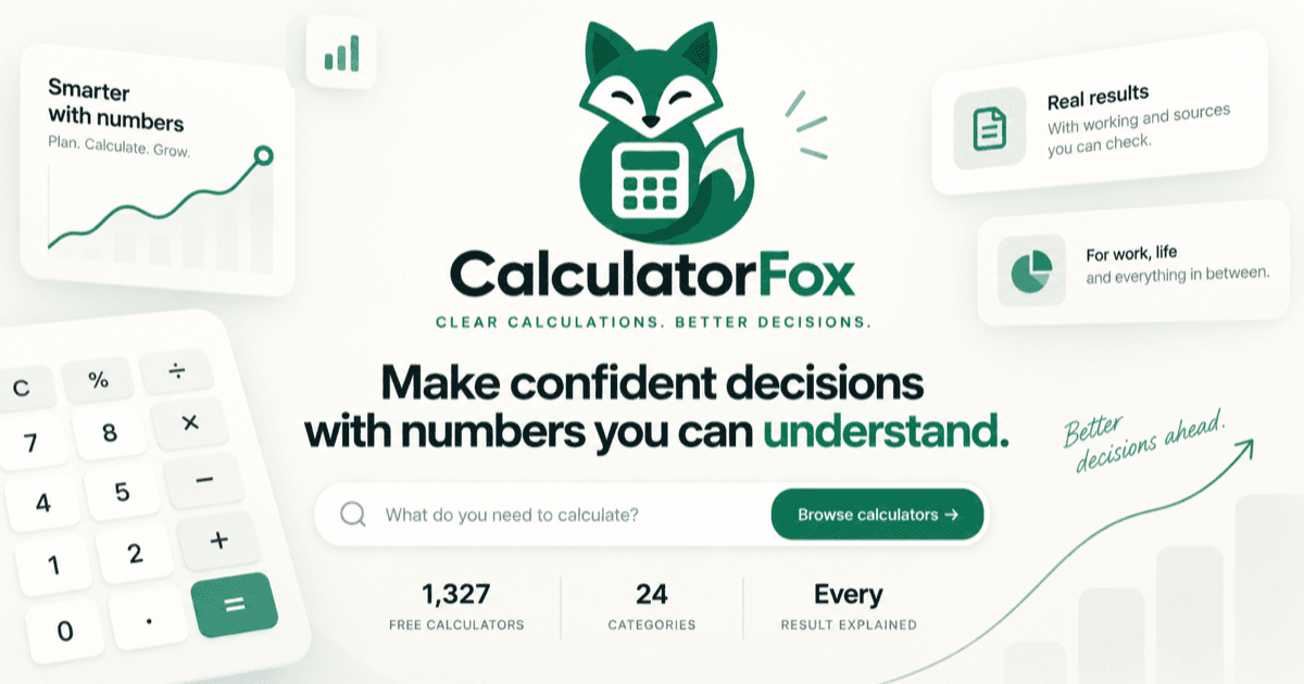 CalculatorFox product preview for startup listing on Aura++