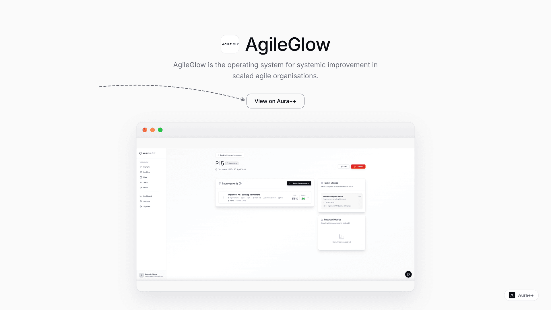 AgileGlow launch story featured image on Aura++