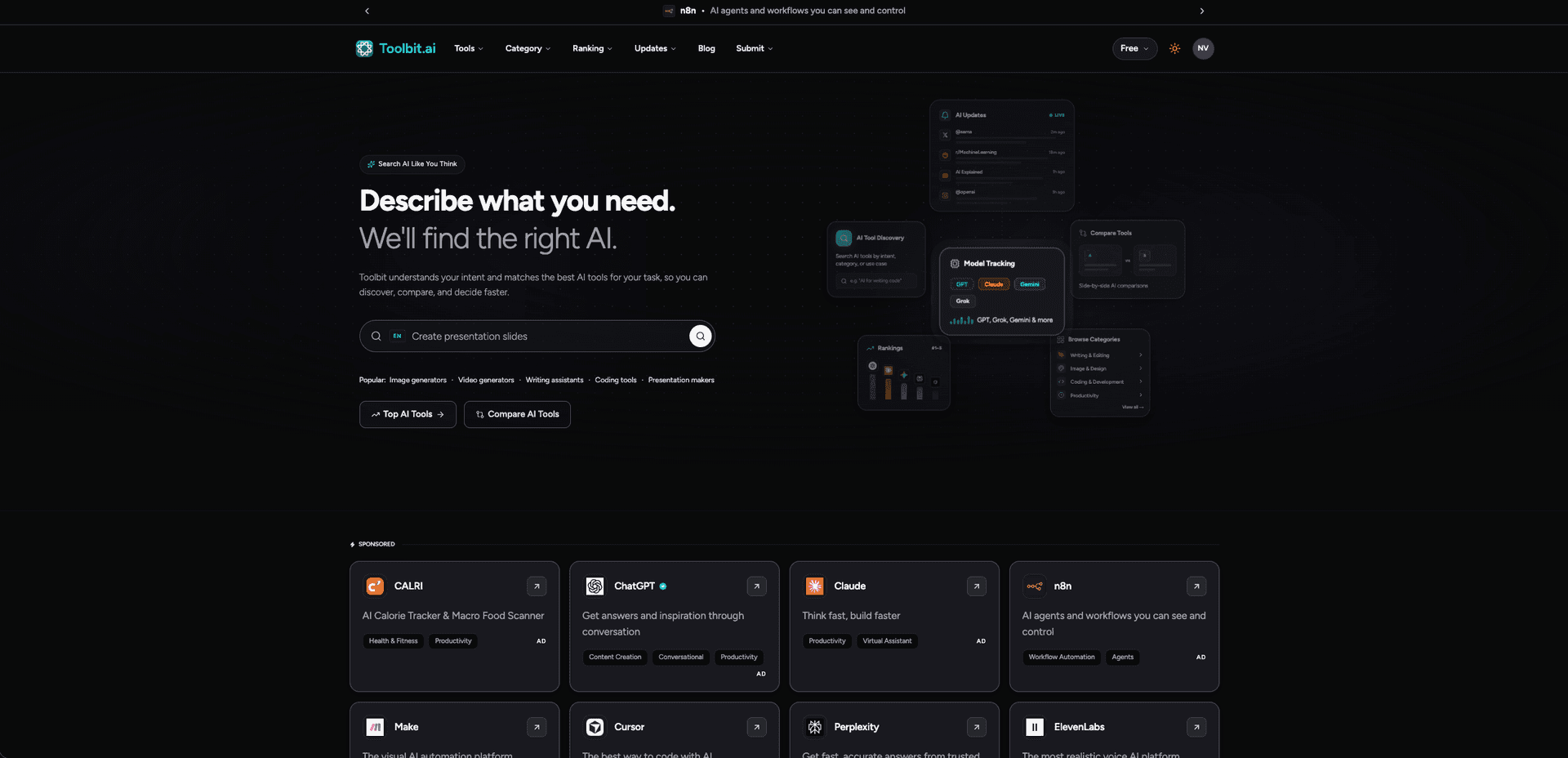 Toolbit.ai product preview for startup listing on Aura++