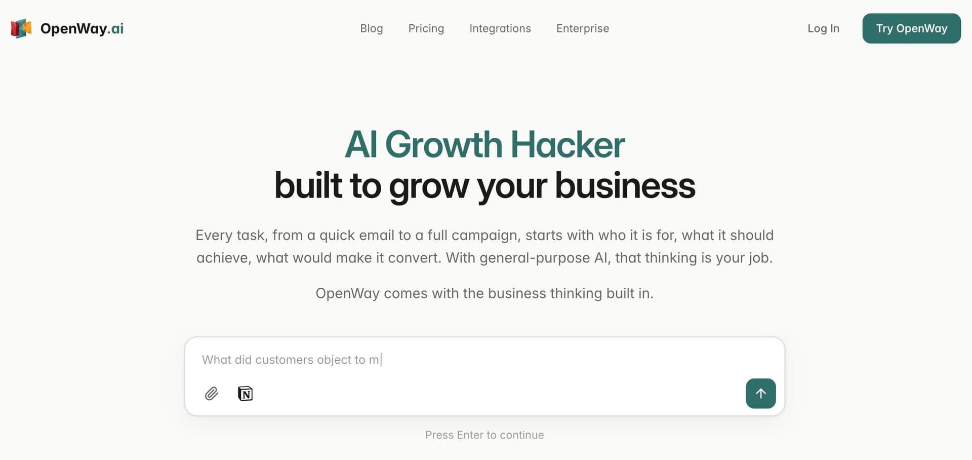 OpenWay AI product preview for startup listing on Aura++