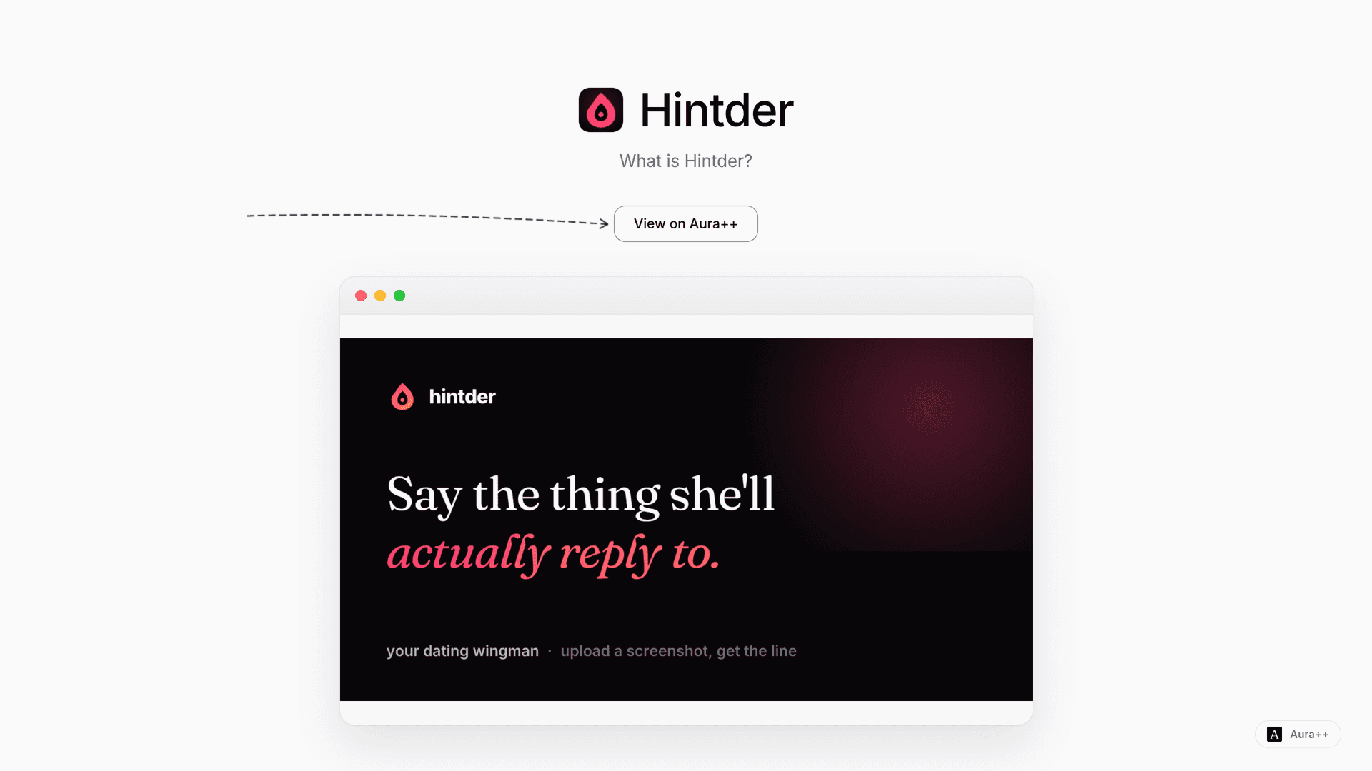 Hintder: AI Dating Profile Opener & Coach