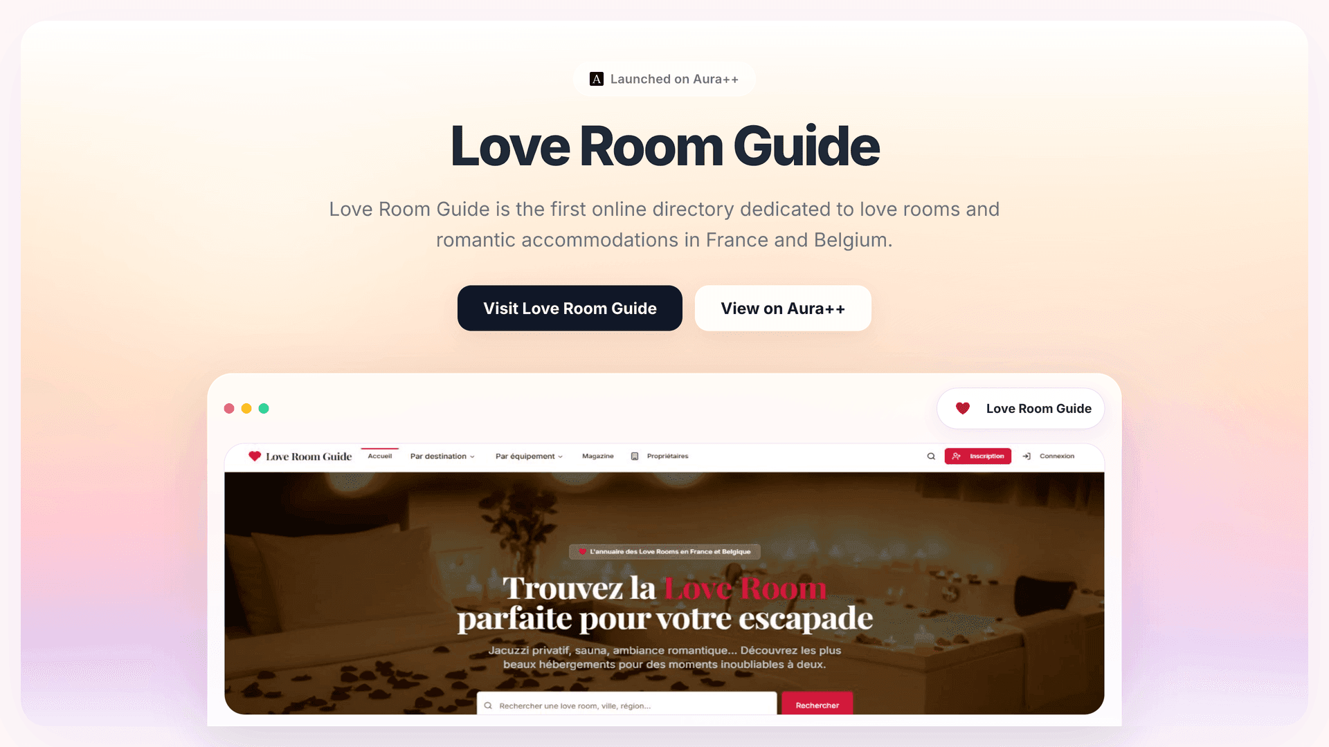 Love Room Guide launch story featured image on Aura++