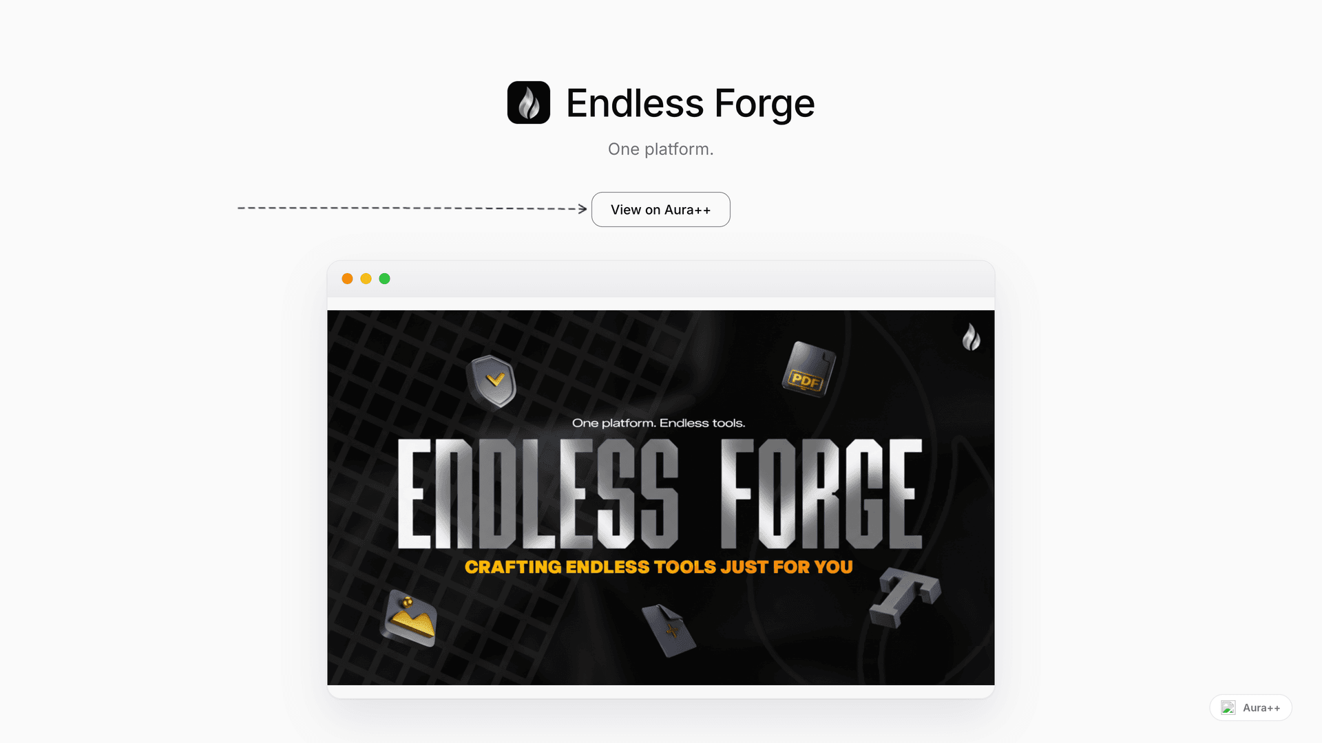 Endless Forge: The online toolkit launch story featured image on Aura++