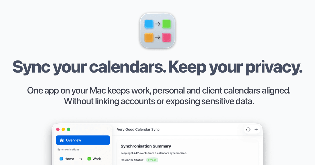 Very Good Calendar Sync - Product Image