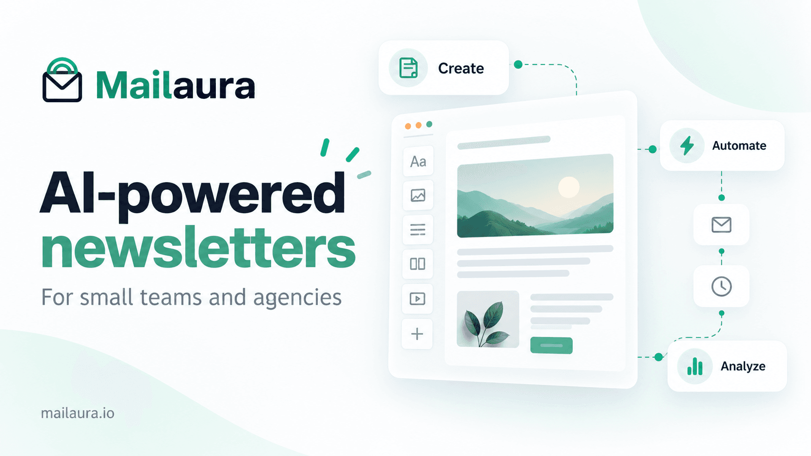 Mailaura product preview for startup listing on Aura++