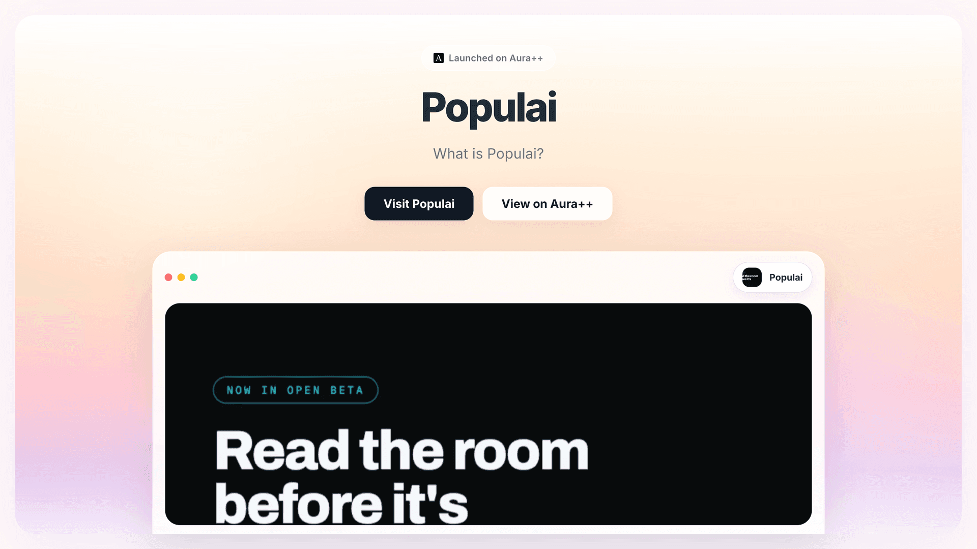 Populai launch story featured image on Aura++
