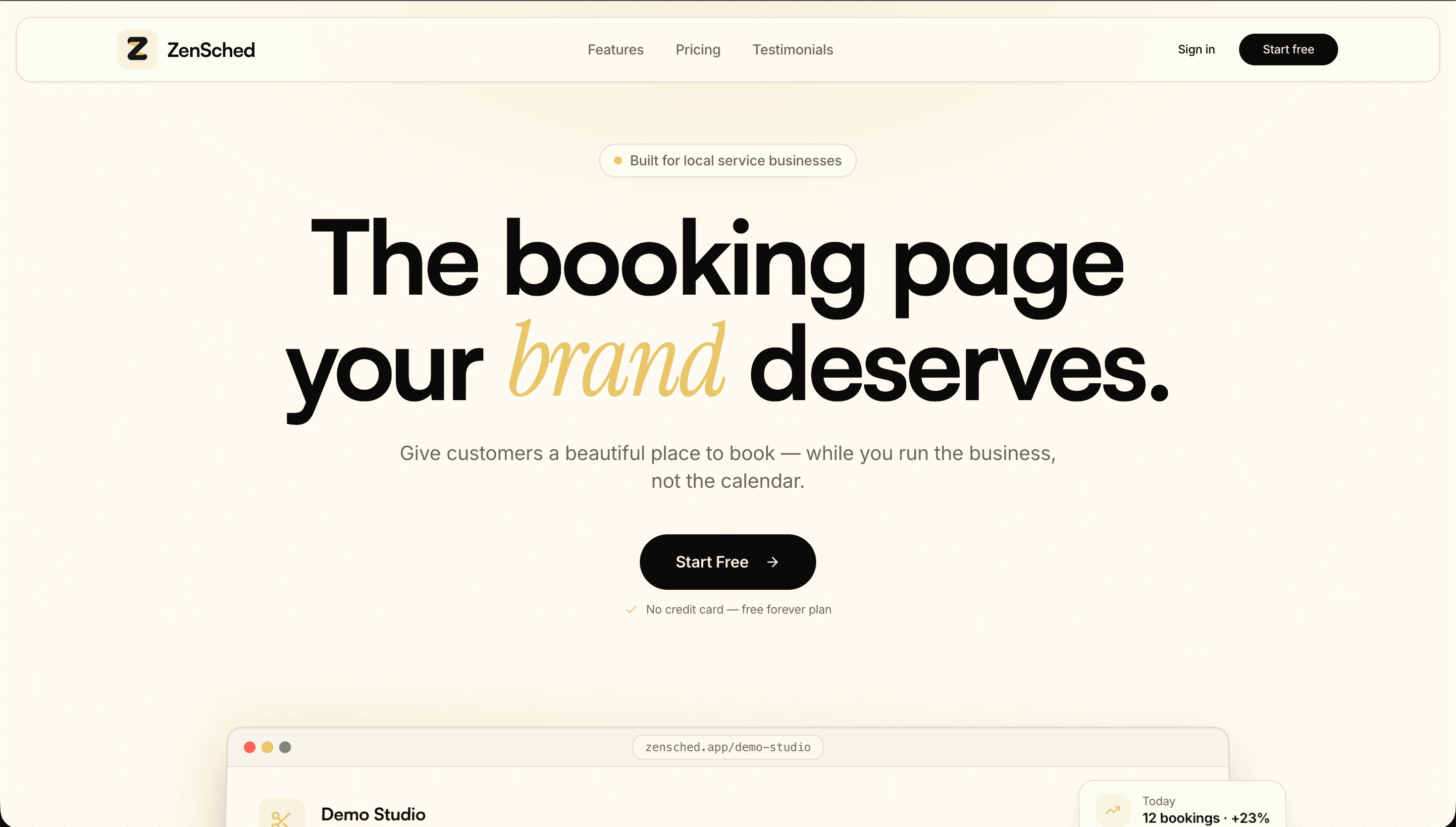 ZenSched Booking Management Platform