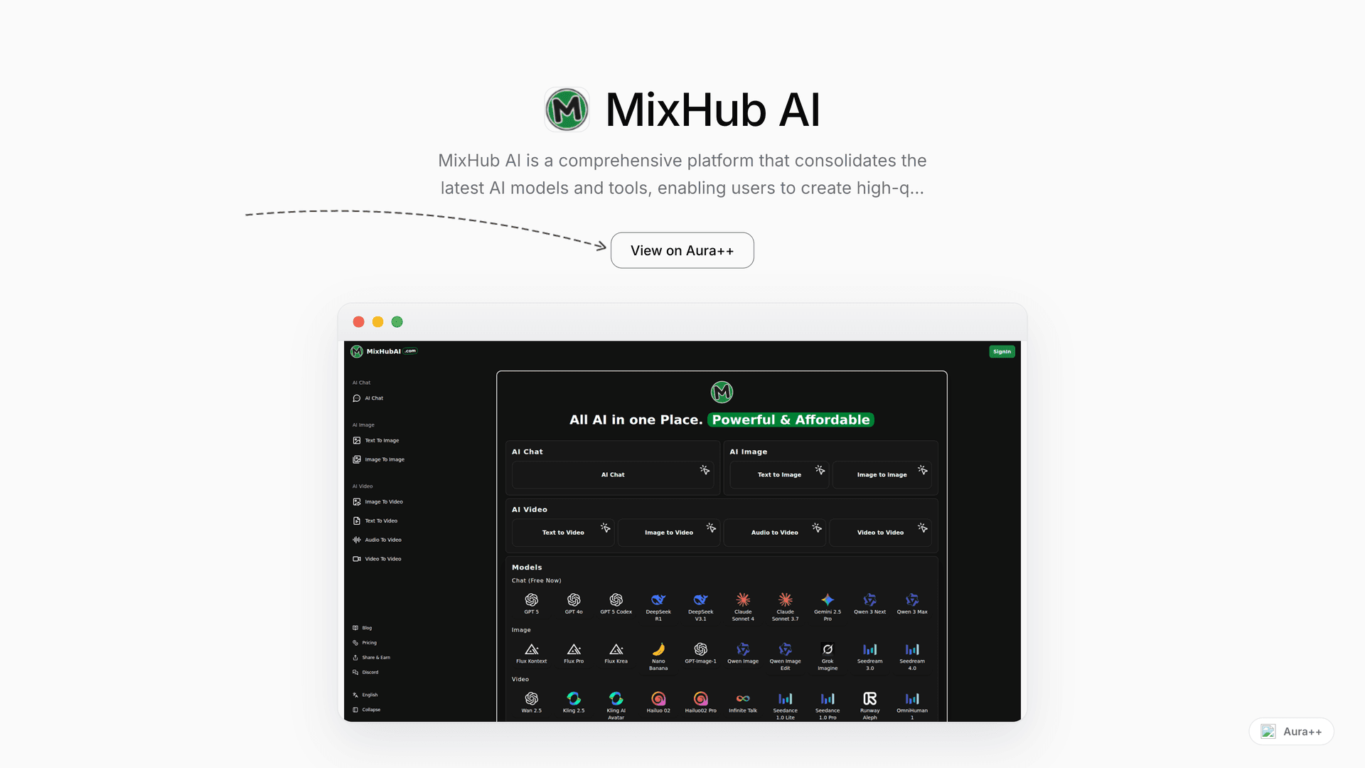MixHub AI launch story featured image on Aura++
