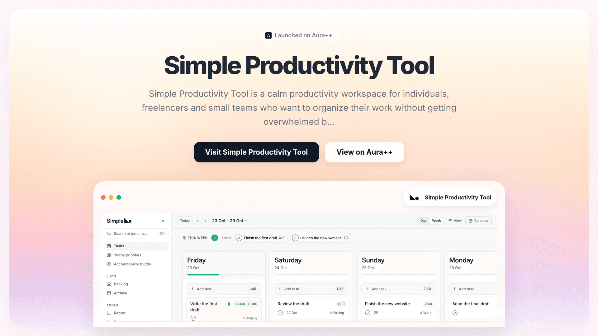 Simplify Planning: How Simple Productivity Tool Reduces Overwhelm