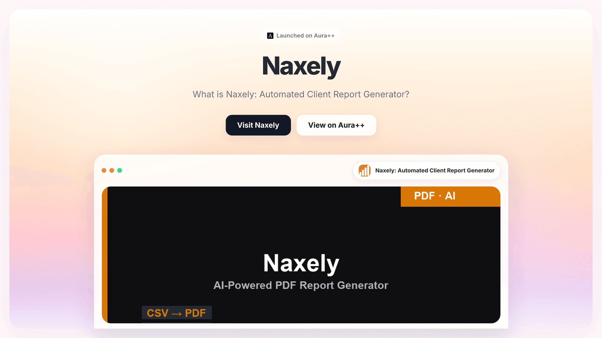 Automate Client Reports with Naxely's AI-Powered PDF Generator