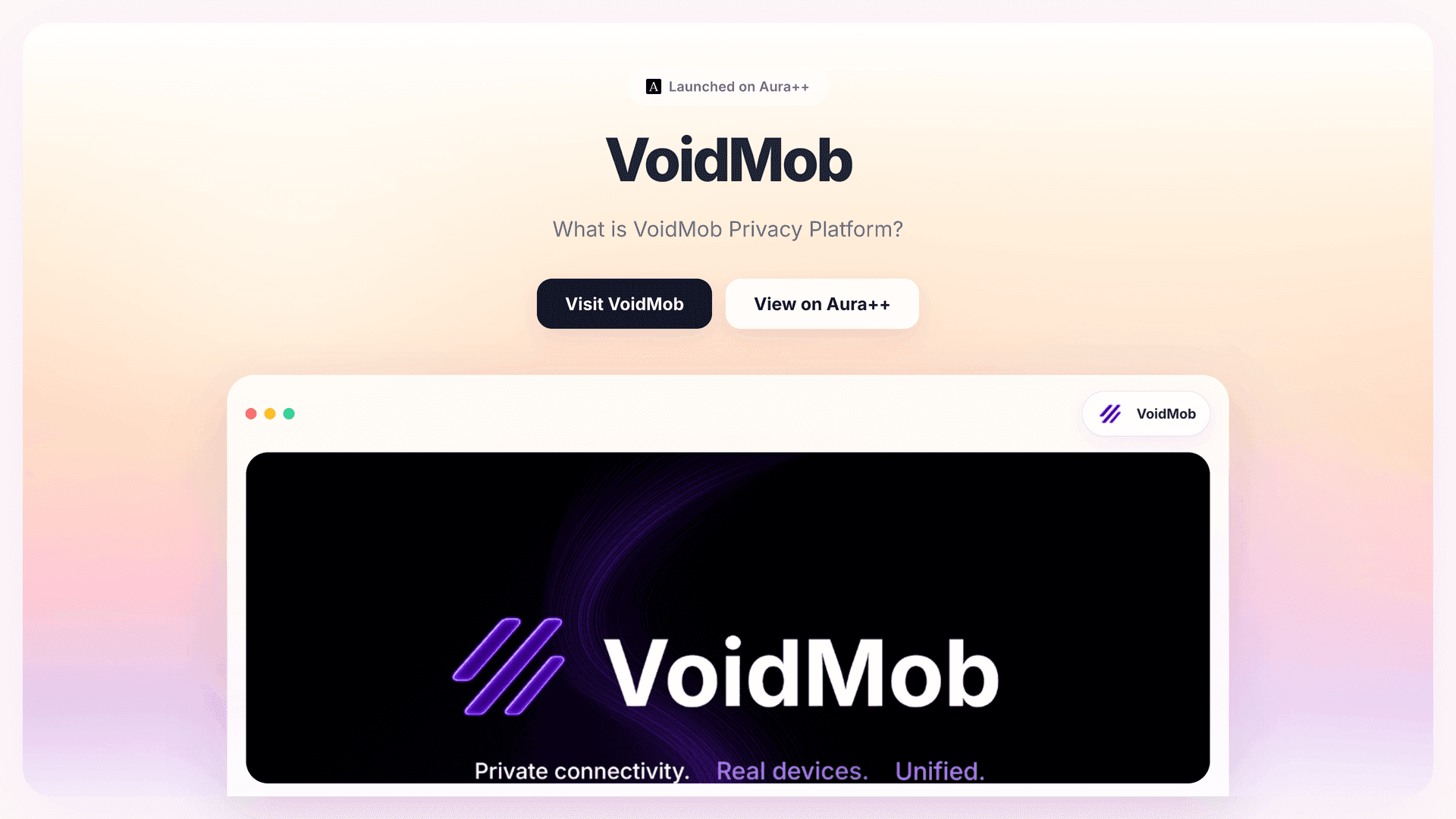 VoidMob launch story featured image on Aura++