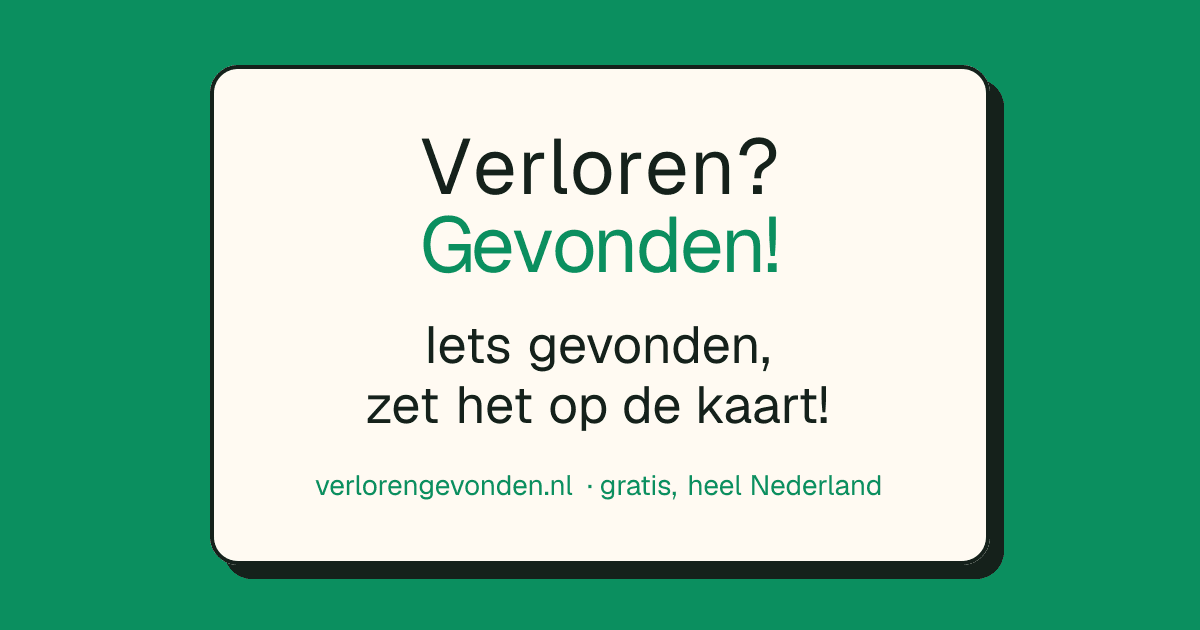 verlorengevonden.nl product preview for startup listing on Aura++