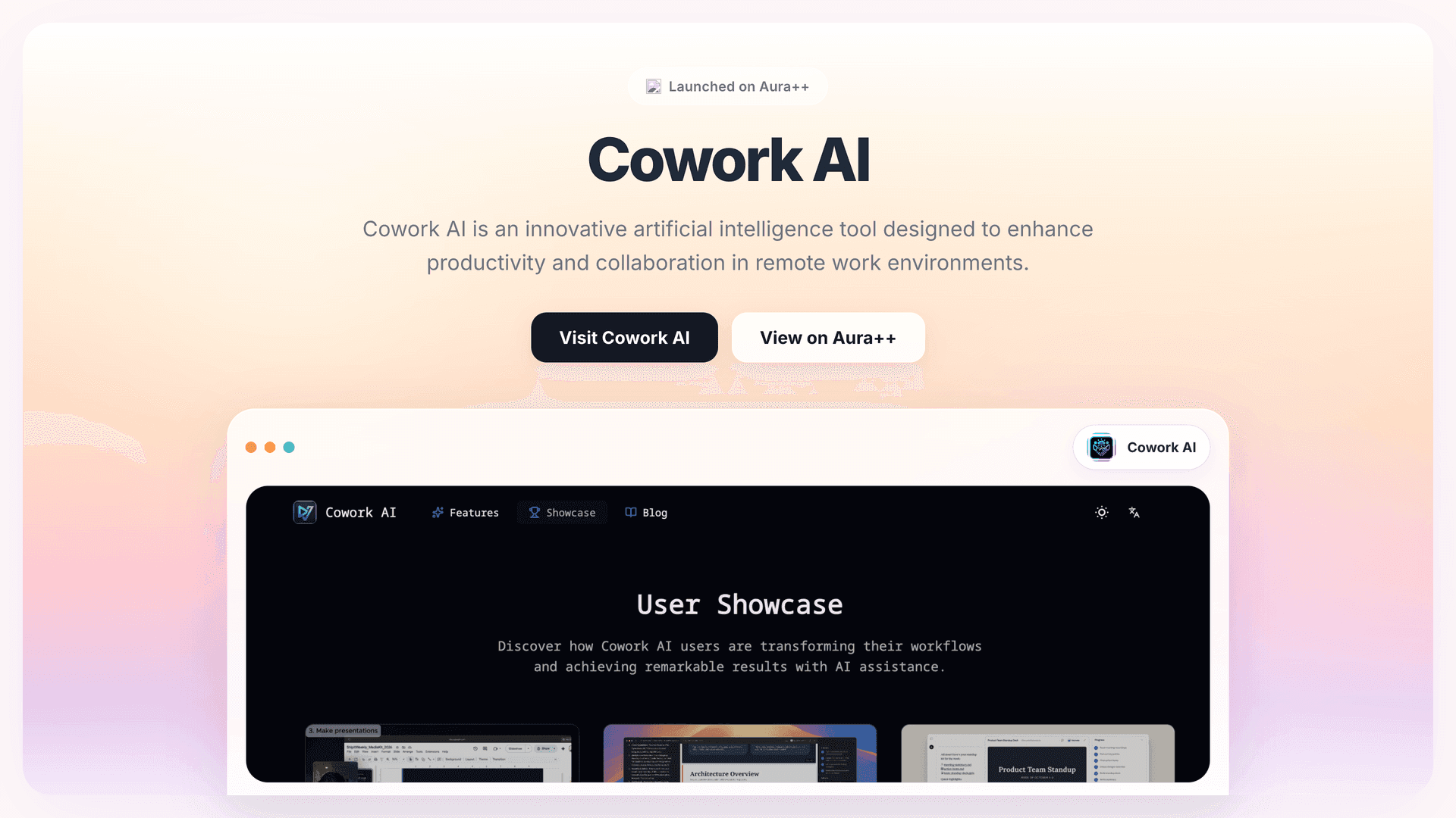 Cowork AI launch story featured image on Aura++