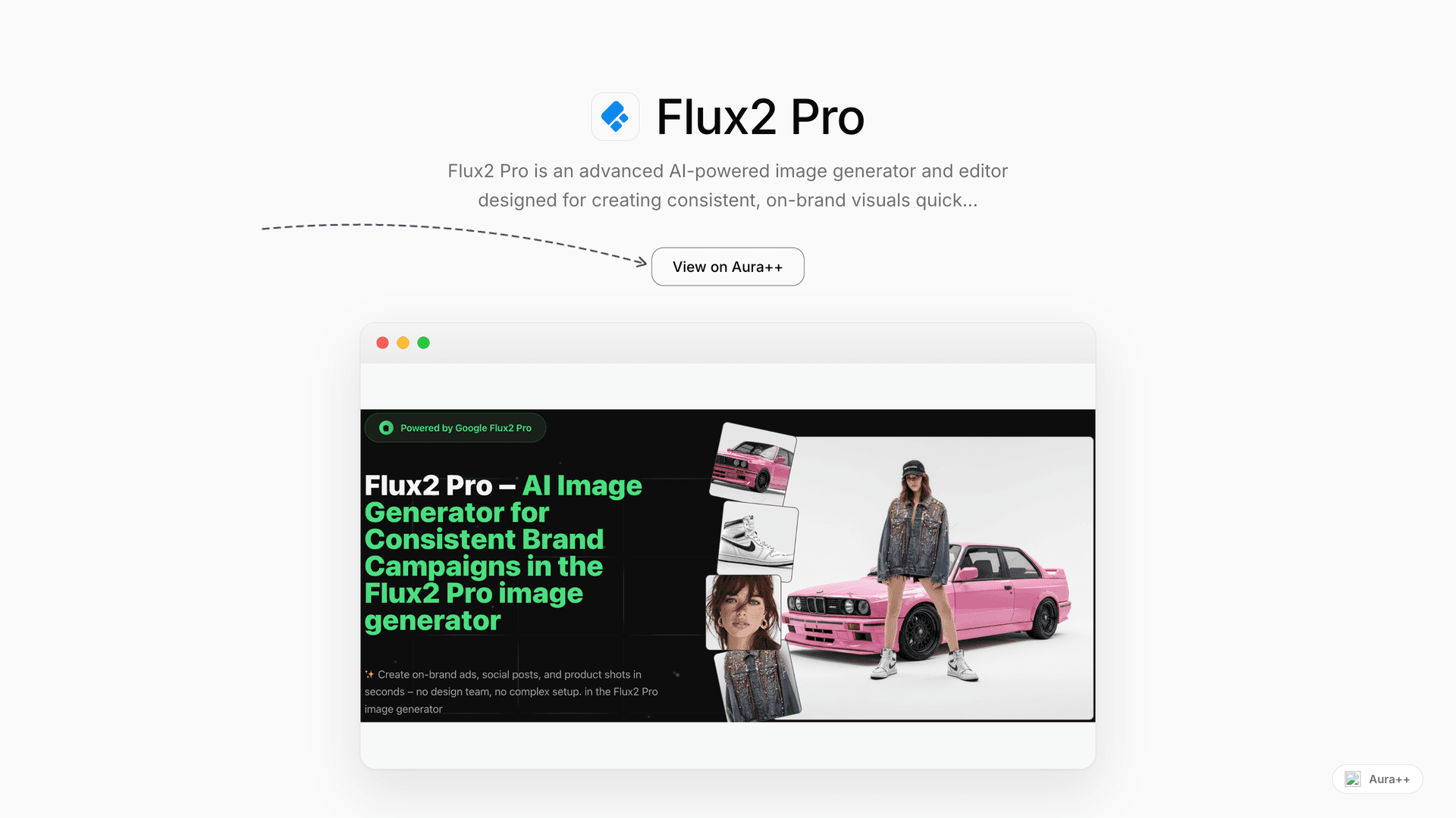 Flux2 Pro – AI Image Generator & Editor launch story featured image on Aura++