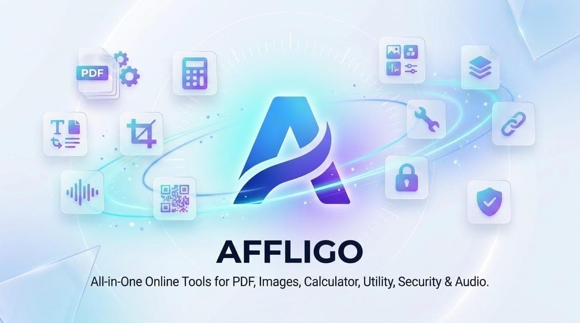 AFFLIGO Free Online PDF & Image Tools product preview for startup listing on Aura++