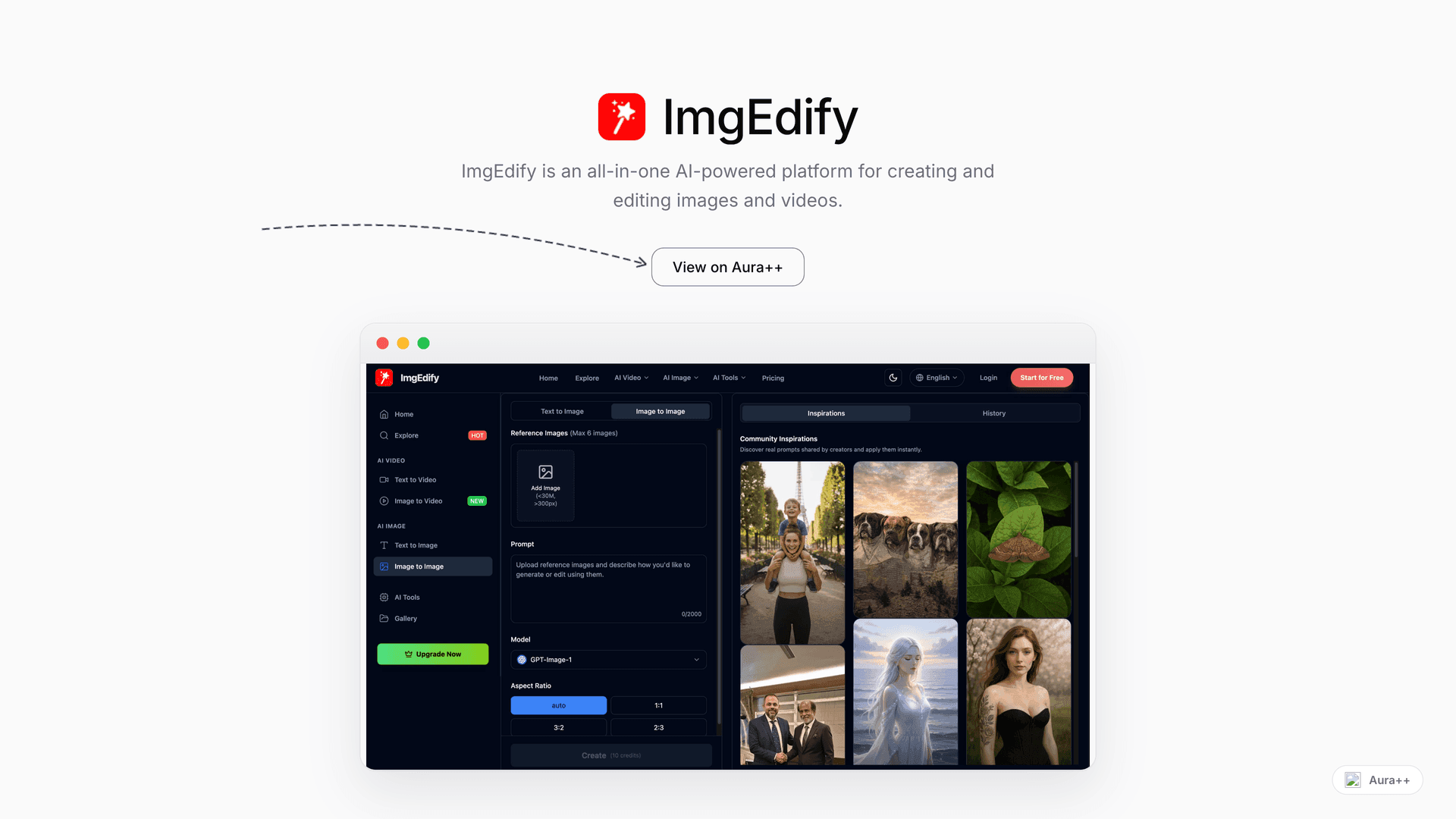 ImgEdify launch featured image on Aura++