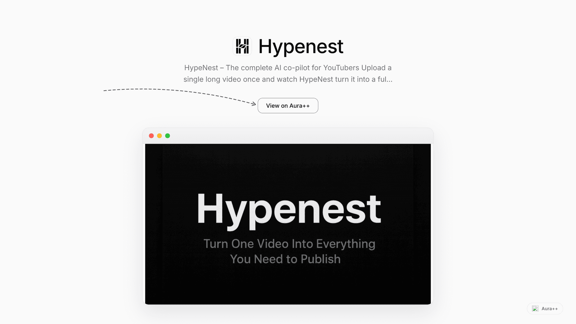 Hypenest launch story featured image on Aura++