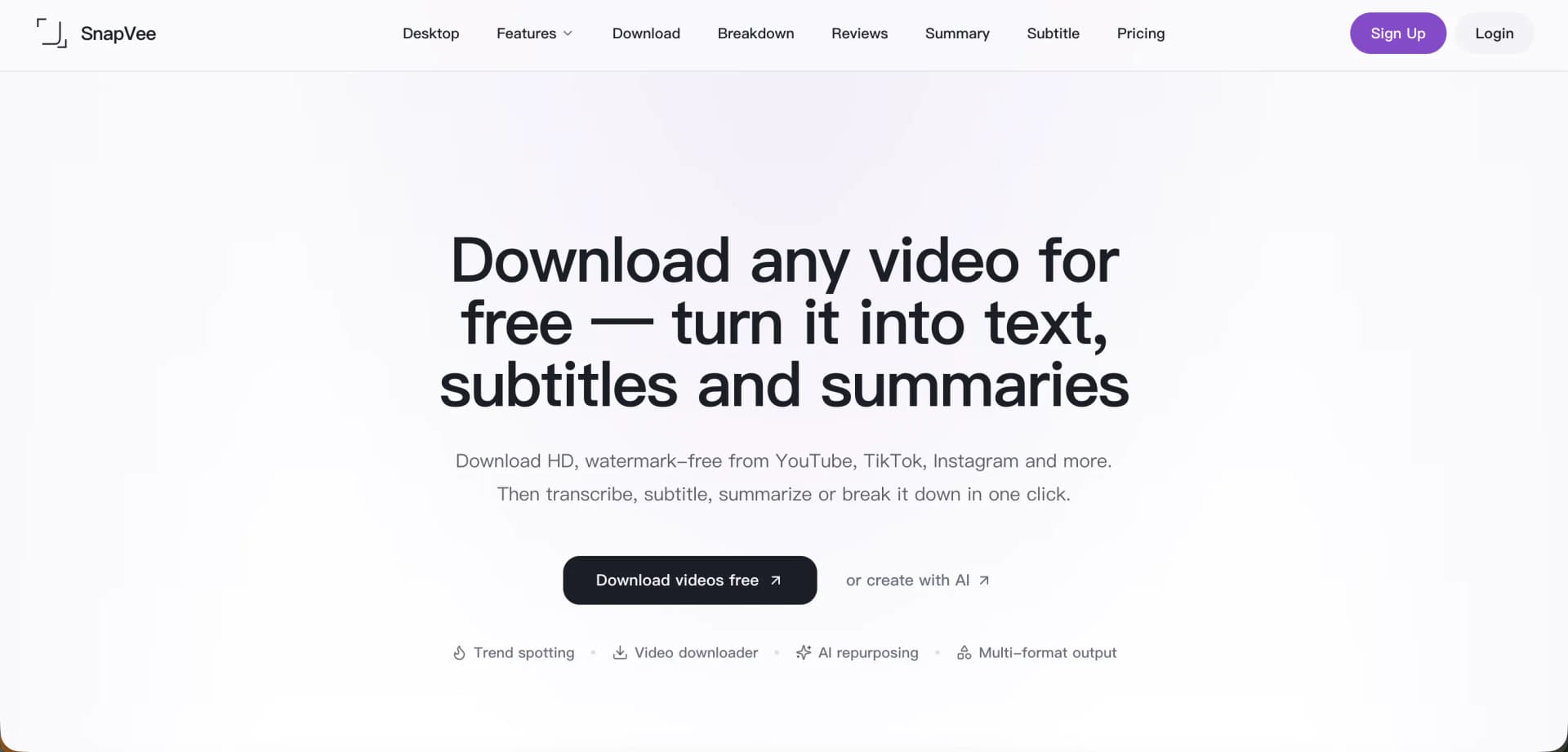 SnapVee product preview for startup listing on Aura++
