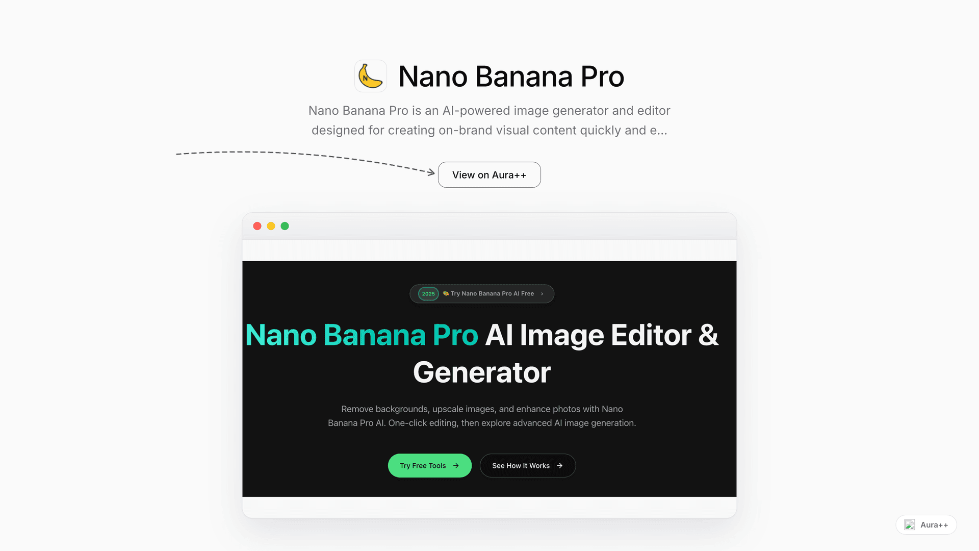 Nano Banana Pro launch featured image on Aura++