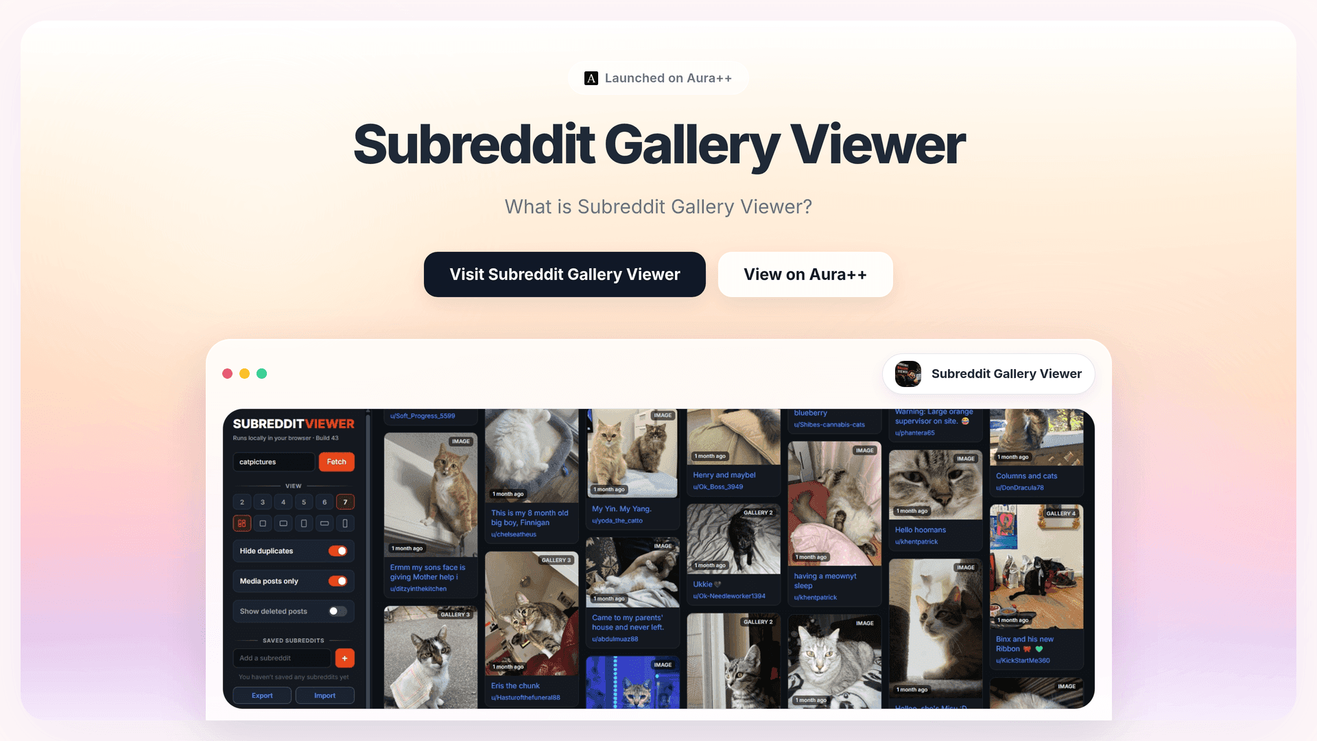 Enhance Reddit Browsing with Subreddit Gallery Viewer Tool