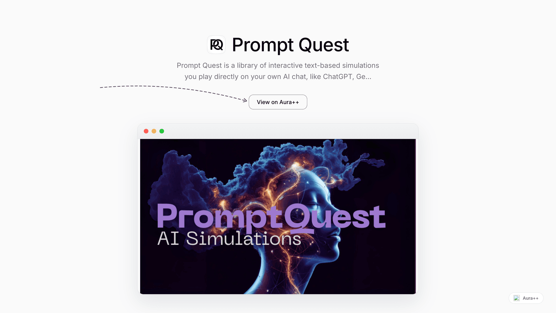 Prompt Quest launch story featured image on Aura++