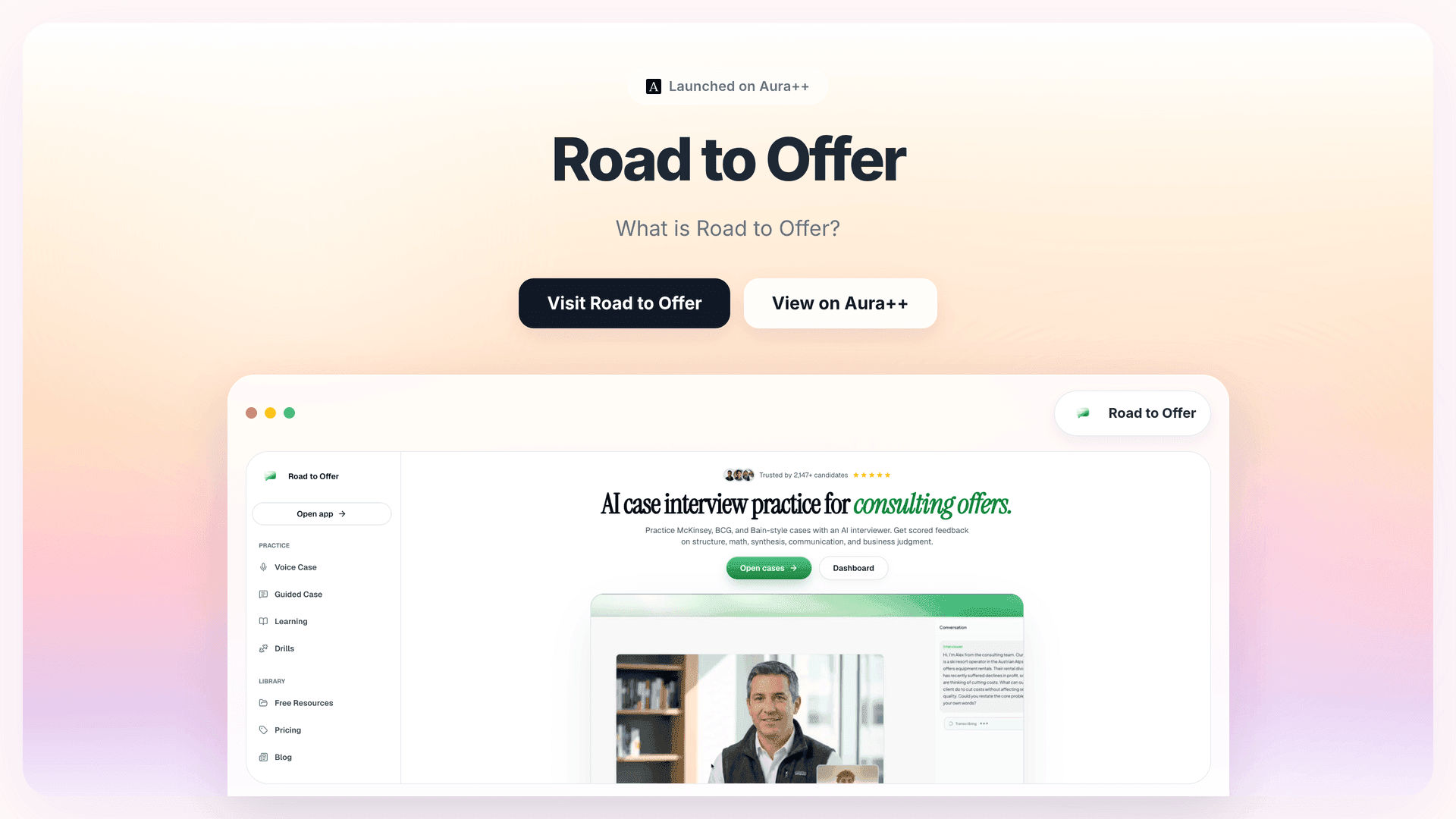 Master Consulting Interviews with Road to Offer's AI Tools