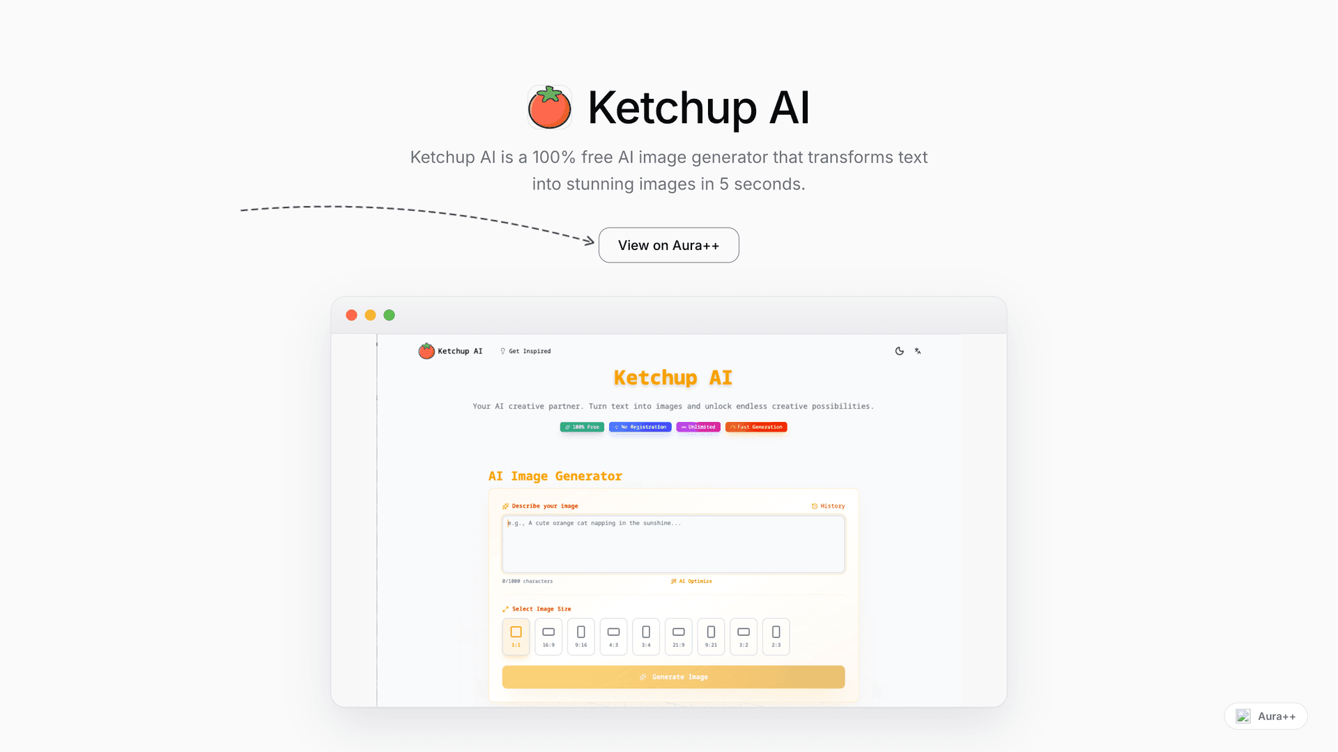 Ketchup AI launch story featured image on Aura++