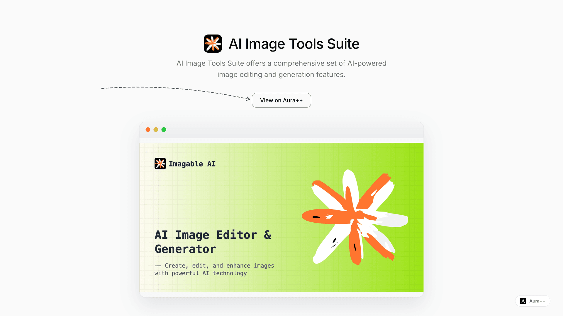 AI Image Tools Suite launch story featured image on Aura++