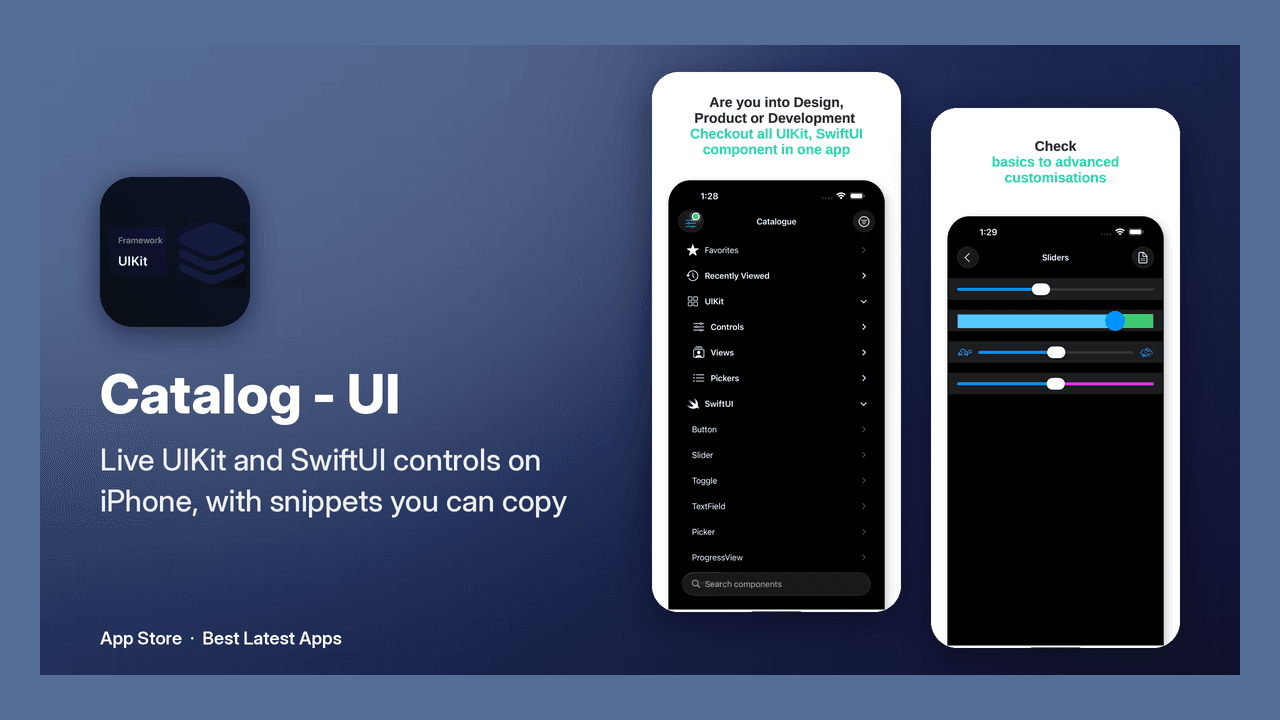 Catalog - UI product preview for startup listing on Aura++