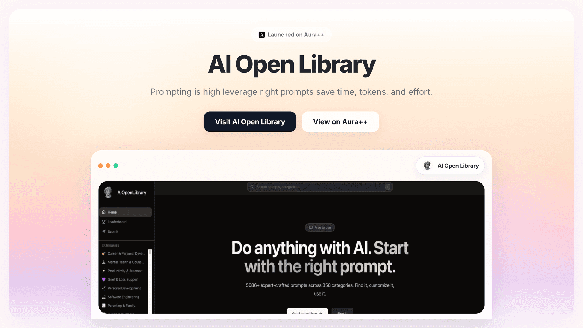 AI Open Library launch story featured image on Aura++