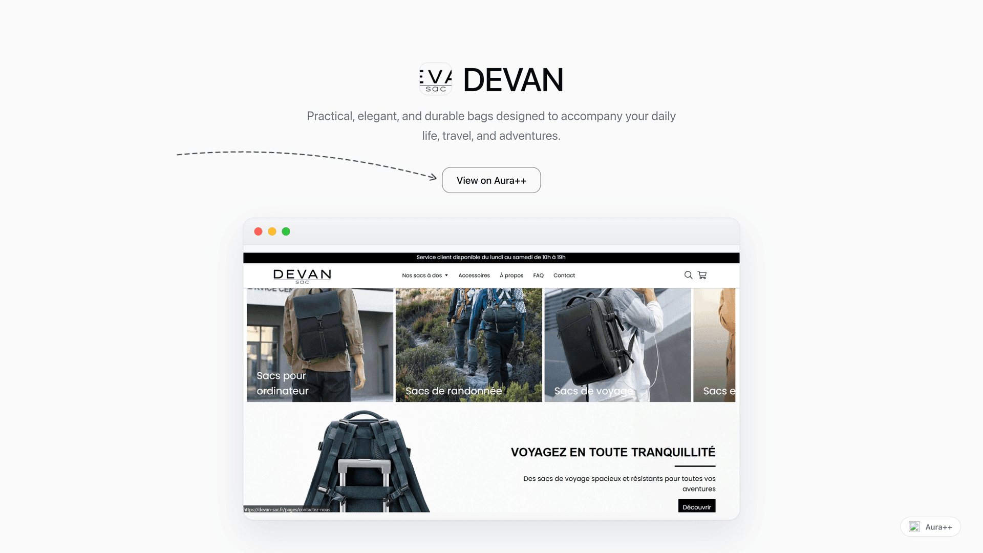 DEVAN-SAC launch story featured image on Aura++