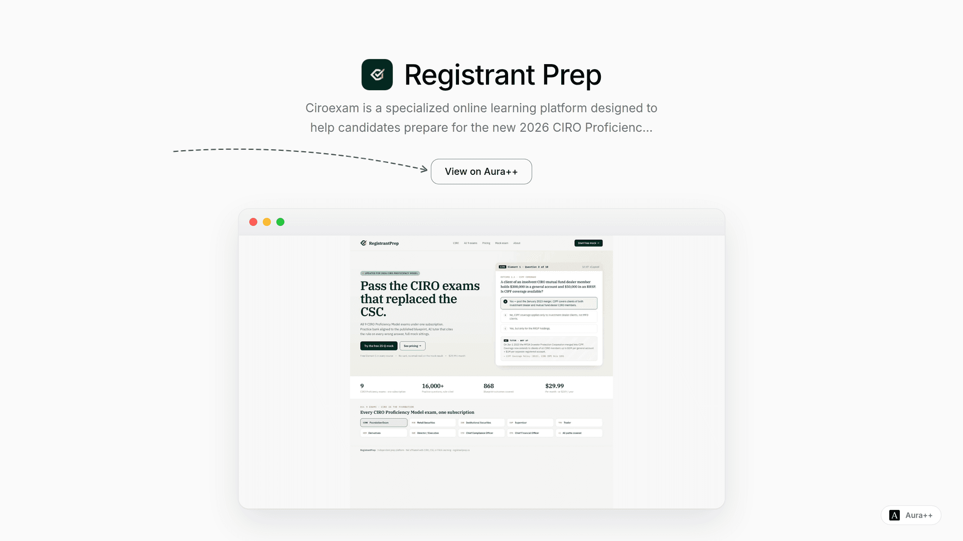 Registrant Prep launch story featured image on Aura++