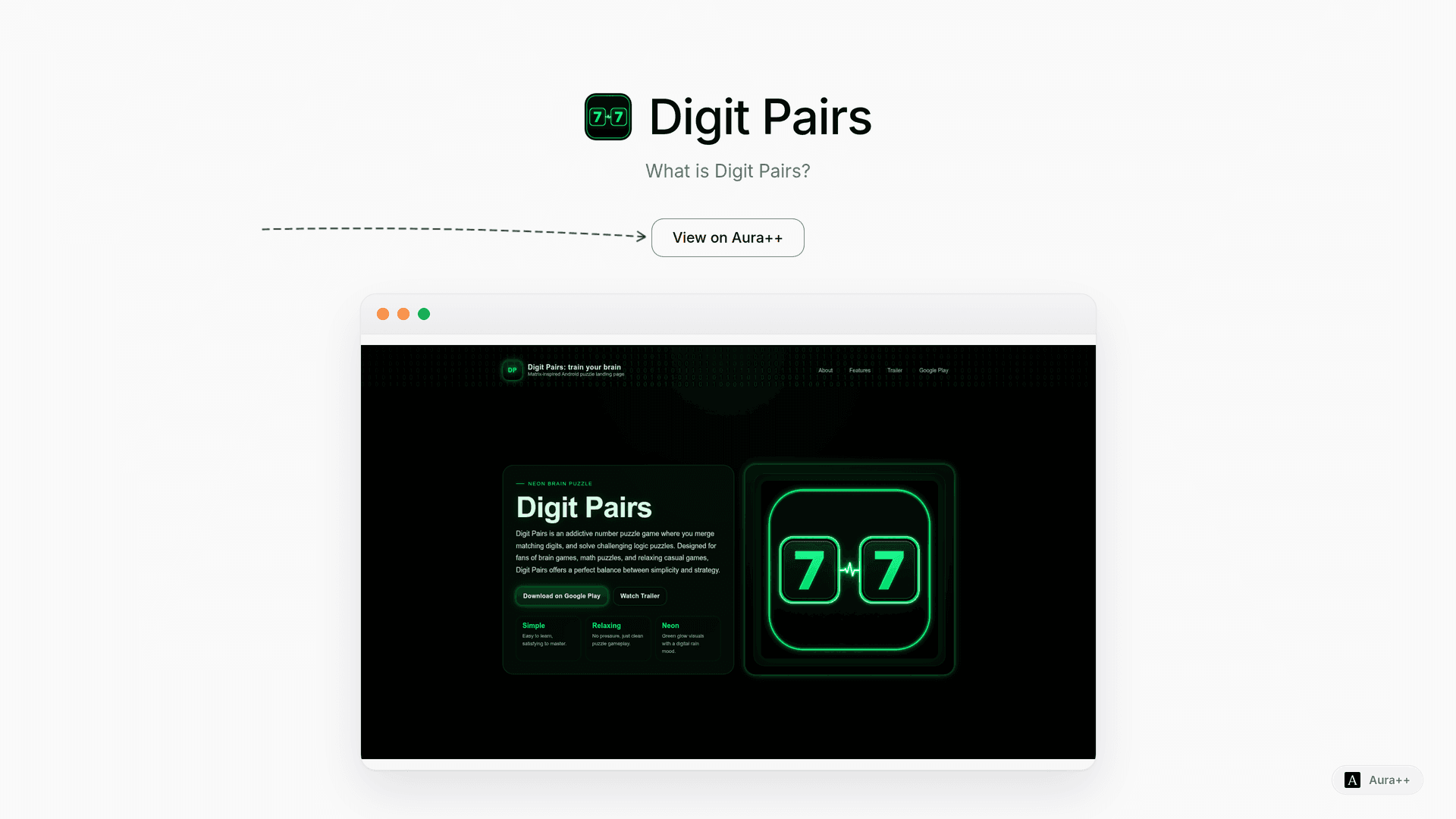 Enhance Logic Skills with Digit Pairs: A Neon Puzzle Game
