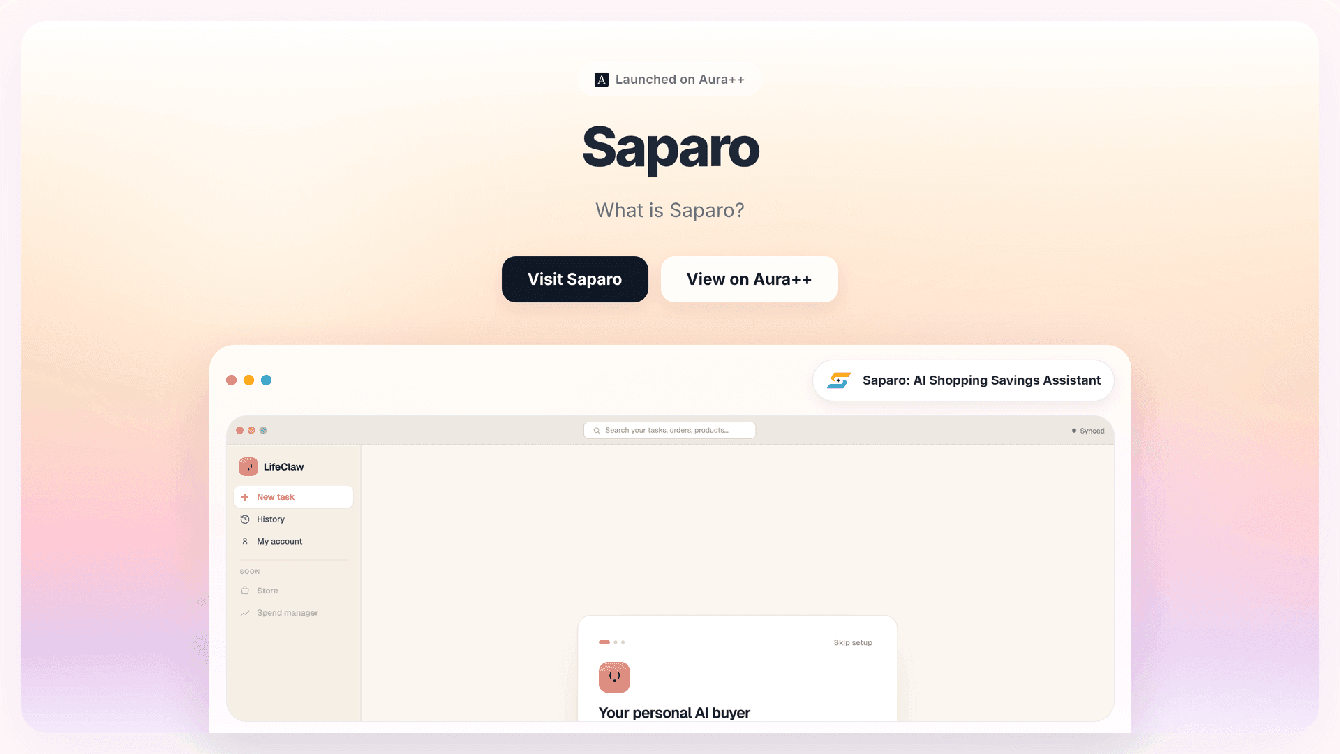 Maximize Online Savings with Saparo's AI Shopping Assistant