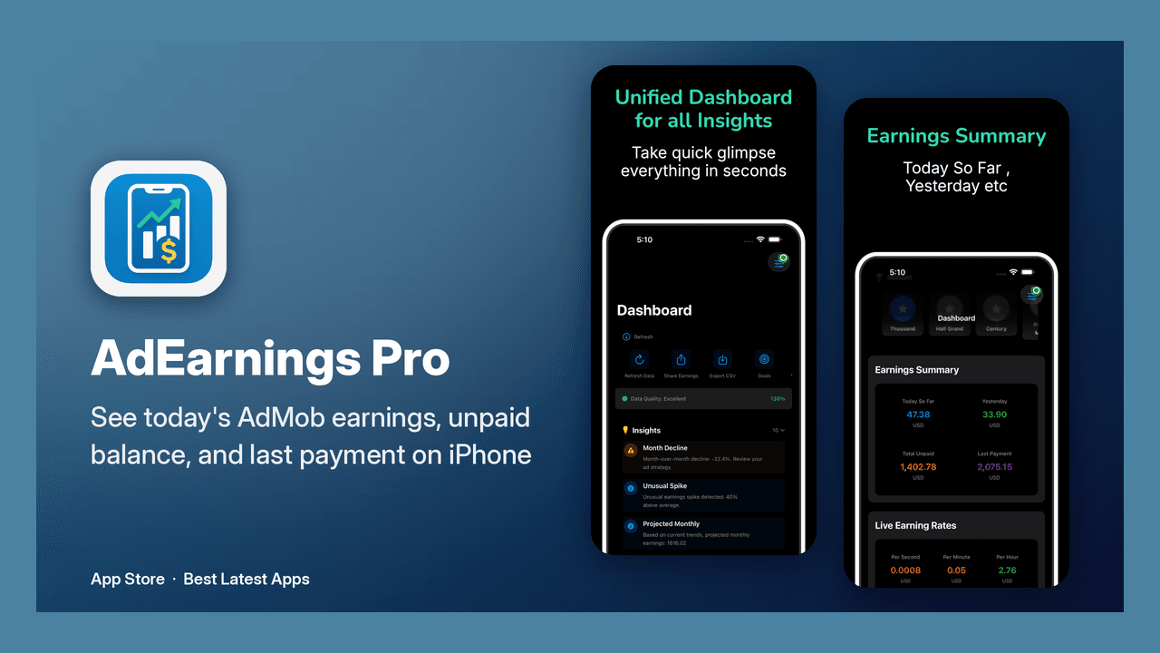 AdEarnings Pro product preview for startup listing on Aura++