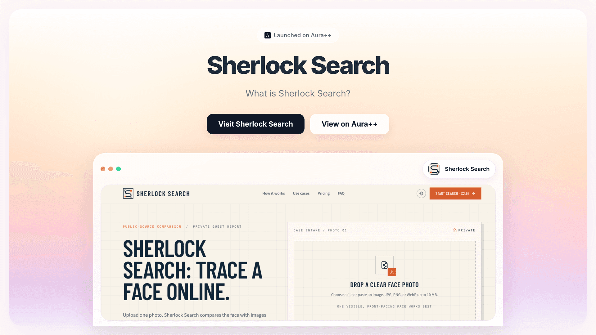 Sherlock Search launch story featured image on Aura++