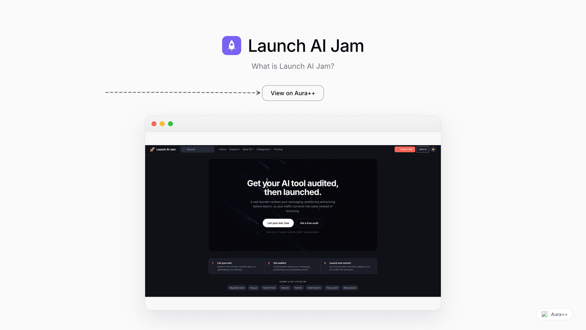 Launch AI Jam launch story featured image on Aura++