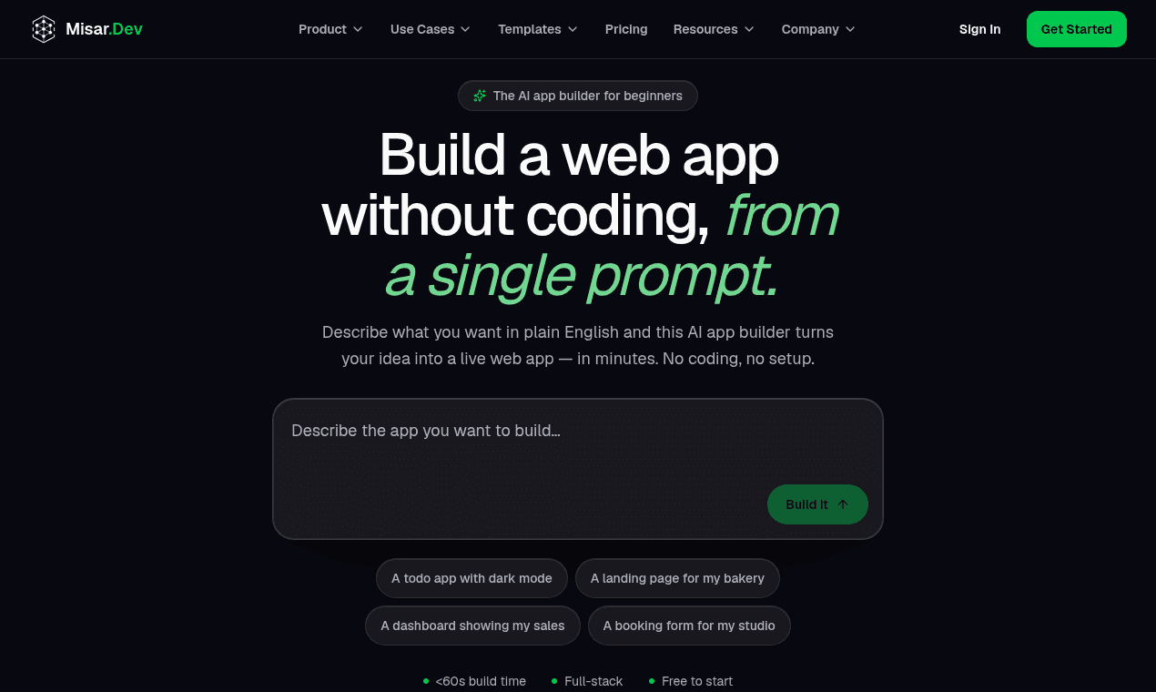 Misar.Dev product preview for startup listing on Aura++