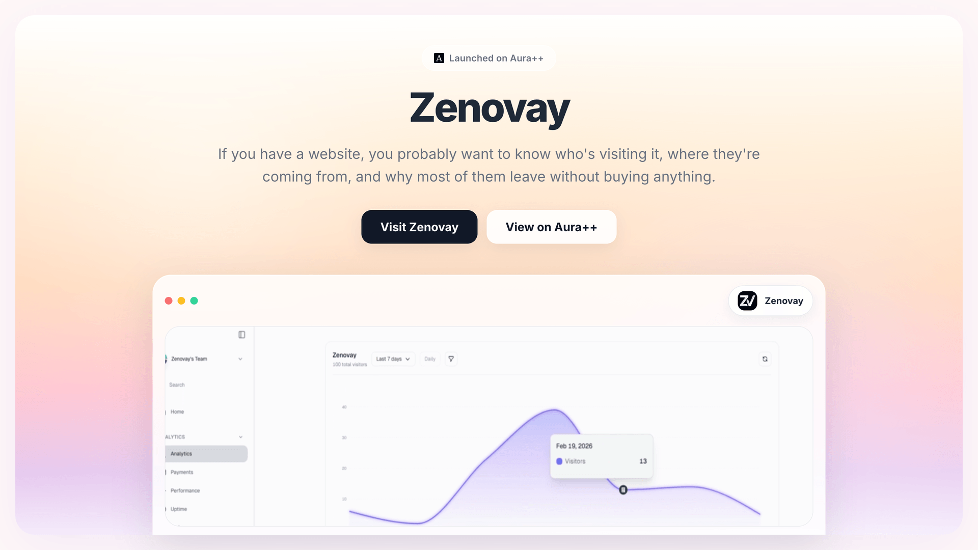 Zenovay launch featured image on Aura++