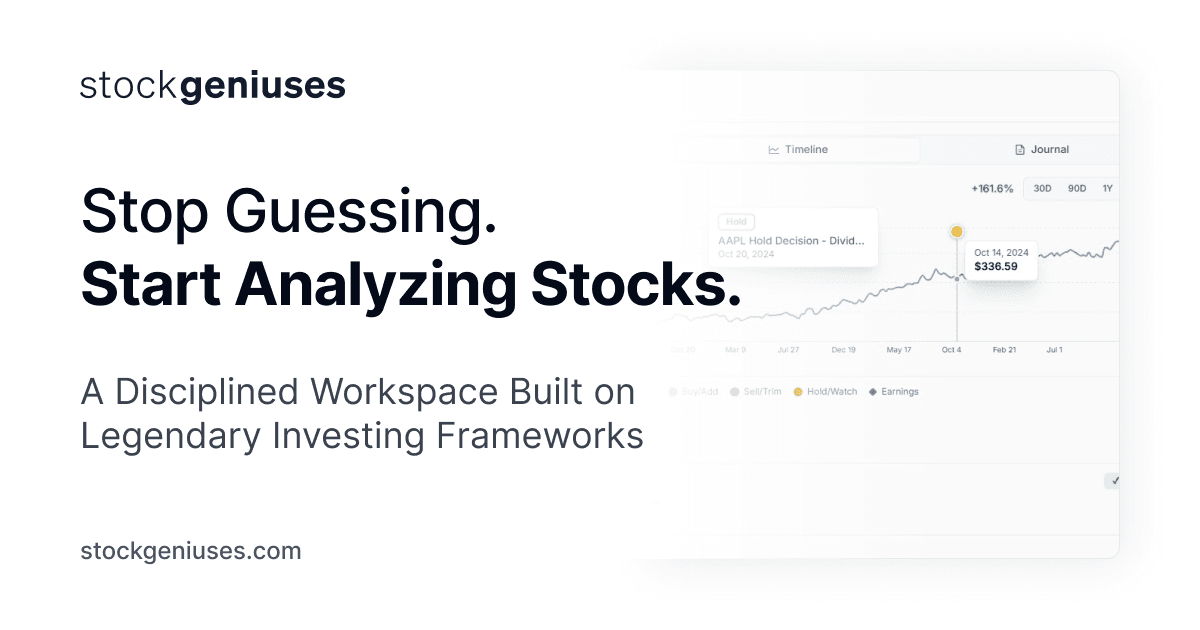 StockGeniuses product preview for startup listing on Aura++