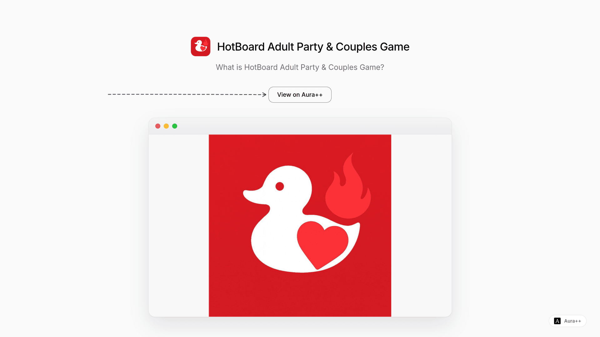 HotBoard Adult Party & Couples Game launch story featured image on Aura++