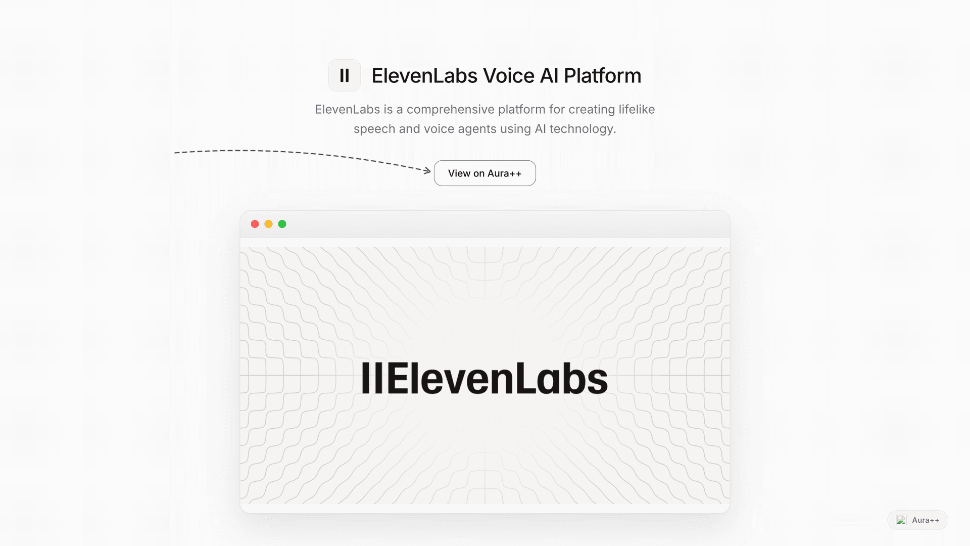 ElevenLabs Voice AI Platform launch story featured image on Aura++