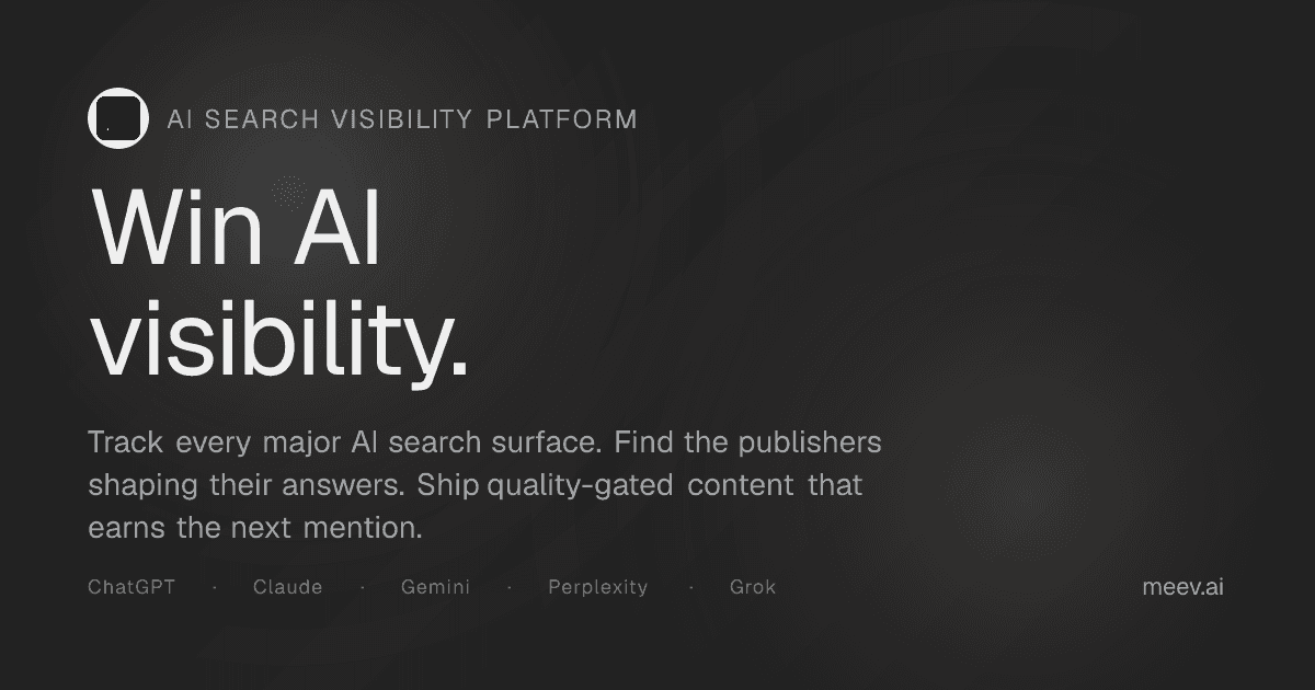 Meev: AI Search Visibility Platform