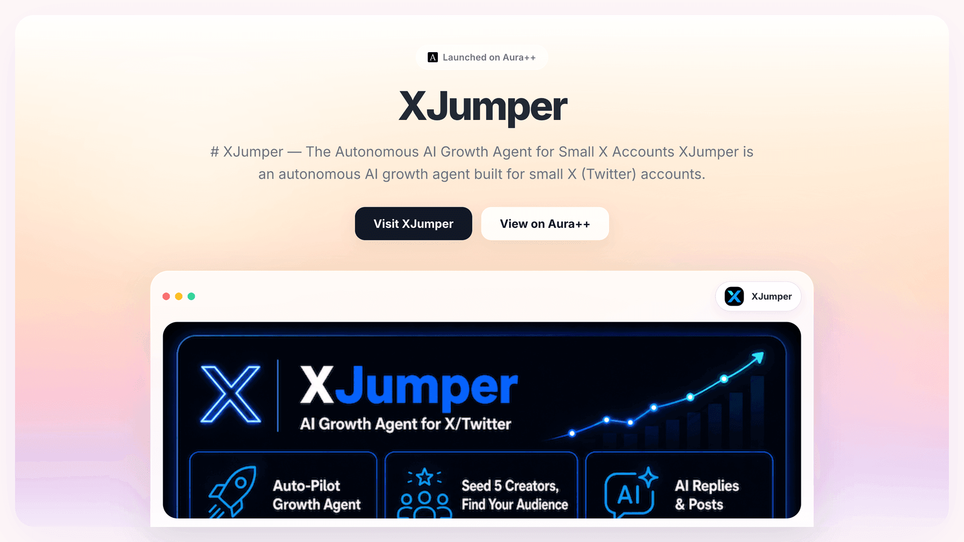 XJumper launch story featured image on Aura++