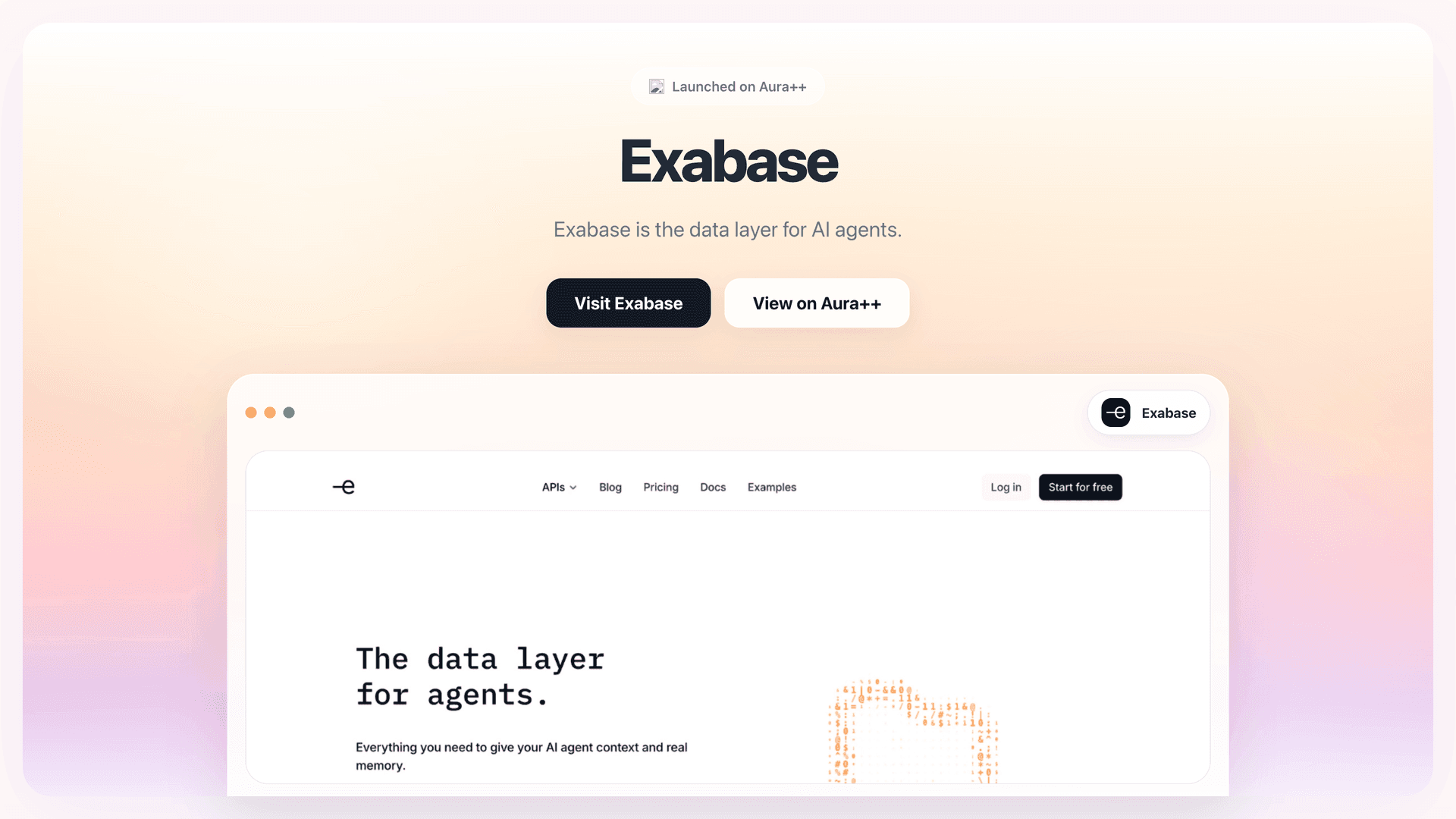 Exabase launch story featured image on Aura++