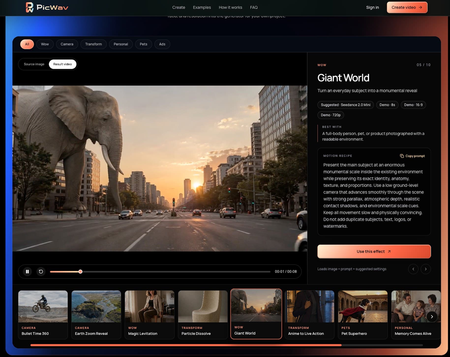 PicWav product preview for startup listing on Aura++